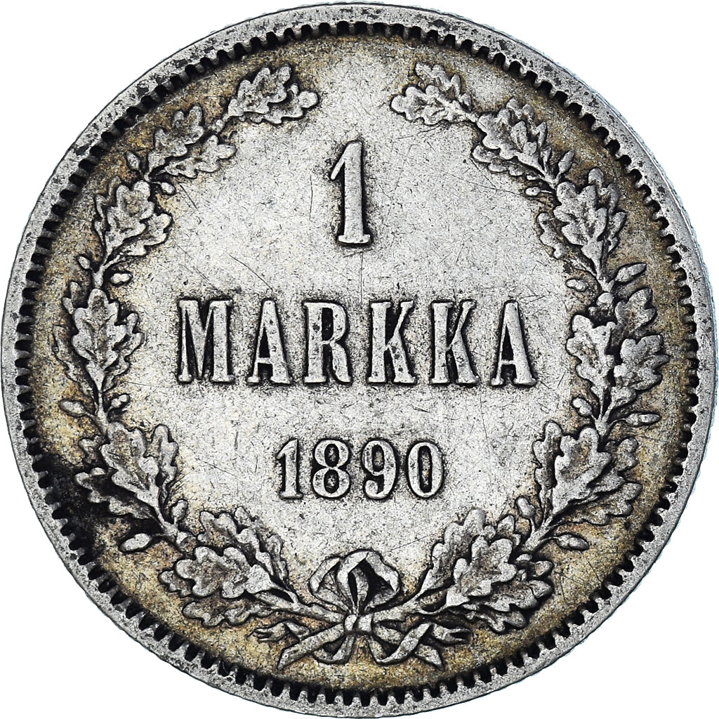 Coin, Finland, Alexander III, Markka, 1890, Helsinki, AU(55-58), Silver, KM:3.2