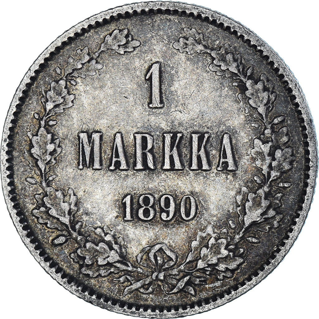 Coin, Finland, Alexander III, Markka, 1890, Helsinki, AU(55-58), Silver, KM:3.2
