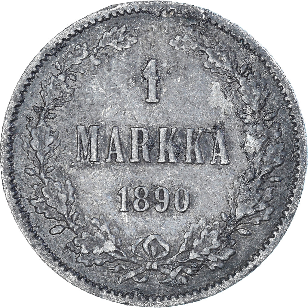 Coin, Finland, Alexander III, Markka, 1890, Helsinki, AU(50-53), Silver, KM:3.2