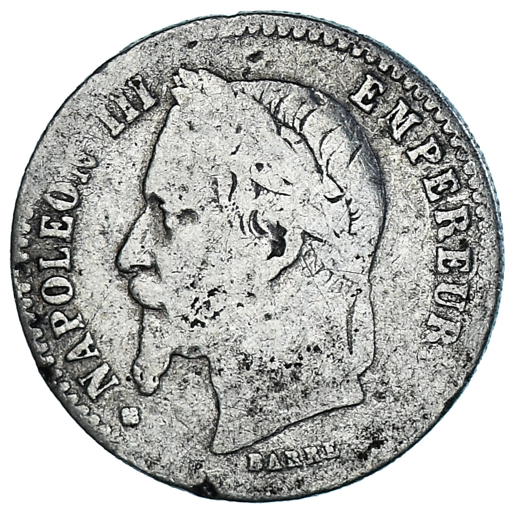 Münze, Frankreich, Napoleon III, 50 Centimes, 1867, Strasbourg, S, Silber