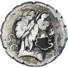 Coin, Antonia, Denarius Serratus, 83-82 BC, Rome, Fourrée, VF(20-25), Silvered