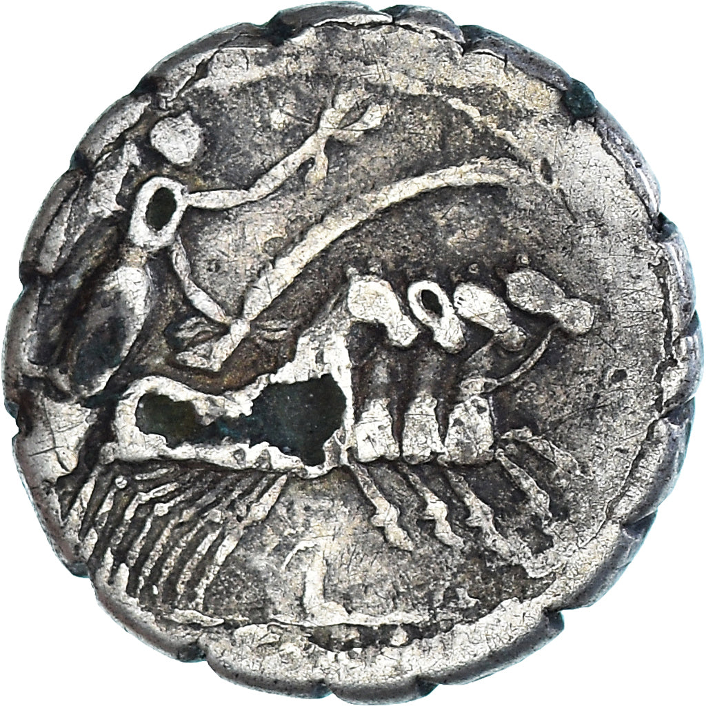 Coin, Antonia, Denarius Serratus, 83-82 BC, Rome, Fourrée, VF(20-25), Silvered