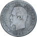 Moneta, Francia, Napoleon III, Centime, 1855, Marseille, MB+, Bronzo, KM:775.6