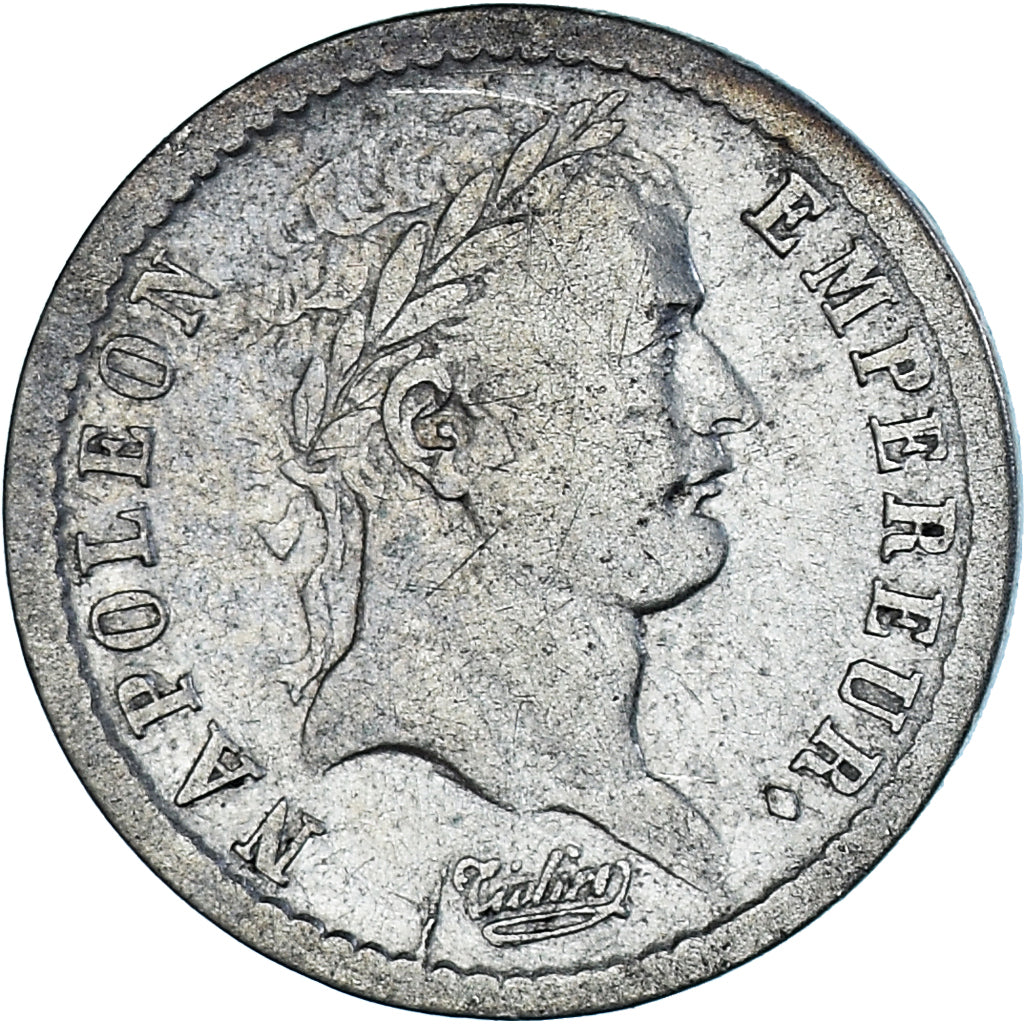 Moneda, Francia, Napoleon I, Demi Franc, 1811, Paris, MBC, Plata, KM:691.1