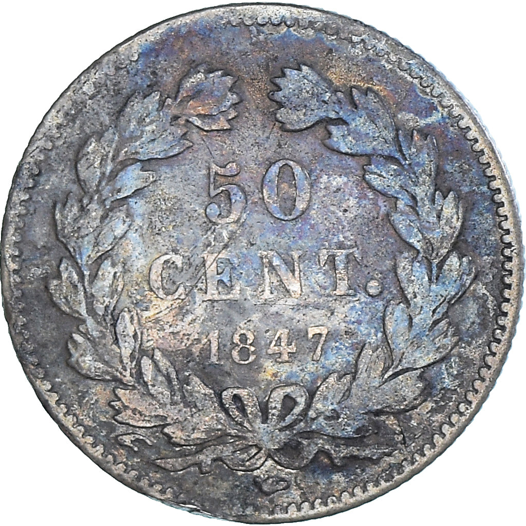 Coin, France, Louis-Philippe, 50 Centimes, 1847, Paris, VF(20-25), Silver