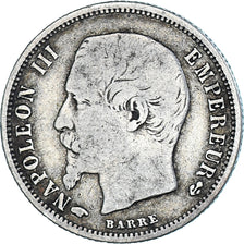 Moneta, Francia, Napoleon III, 50 Centimes, 1858, Paris, MB, Argento, KM:794.1
