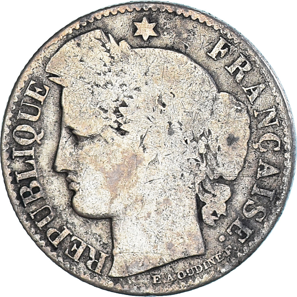 Münze, Frankreich, Cérès, 50 Centimes, 1871, Paris, S, Silber, KM:834.1