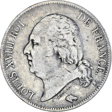 Monnaie, France, Louis XVIII, 5 Francs, 1816, Paris, TB+, Argent, Gadoury:614