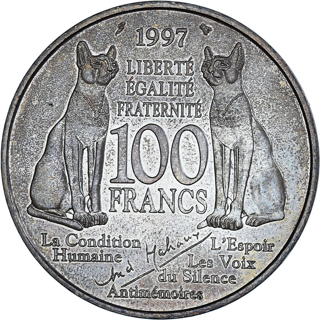 Monnaie, France, André Malraux, 100 Francs, 1997, Paris, SUP+, Argent