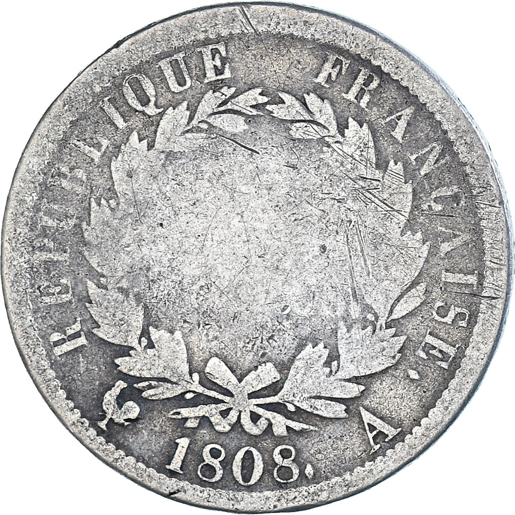 Coin, France, Napoleon I, 2 Francs, 1808, Paris, F(12-15), Silver, KM:680.1