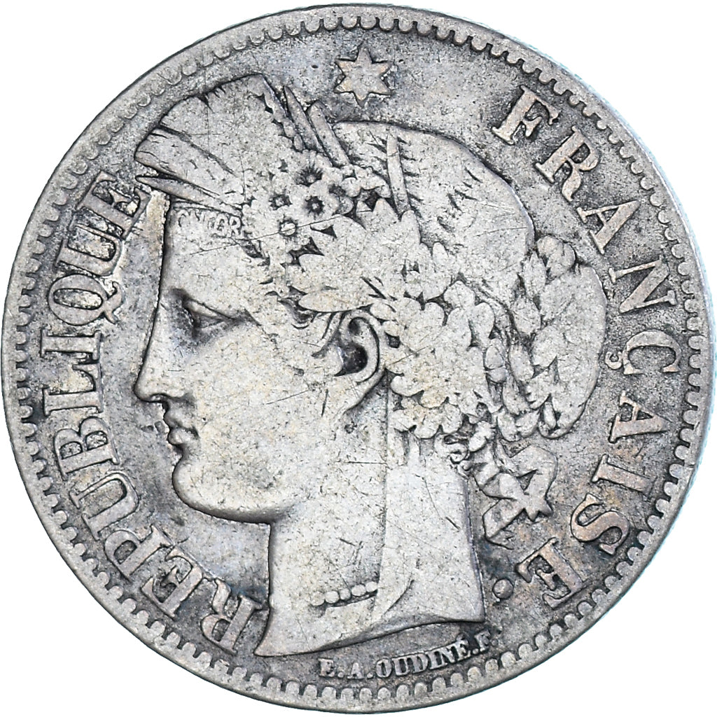 Coin, France, Cérès, 2 Francs, 1849, Paris, VF(20-25), Silver, KM:760.1