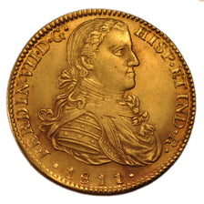 Mexico, 8 Escudos, 1811, Mexico, EF(40-45), Gold, 27.00