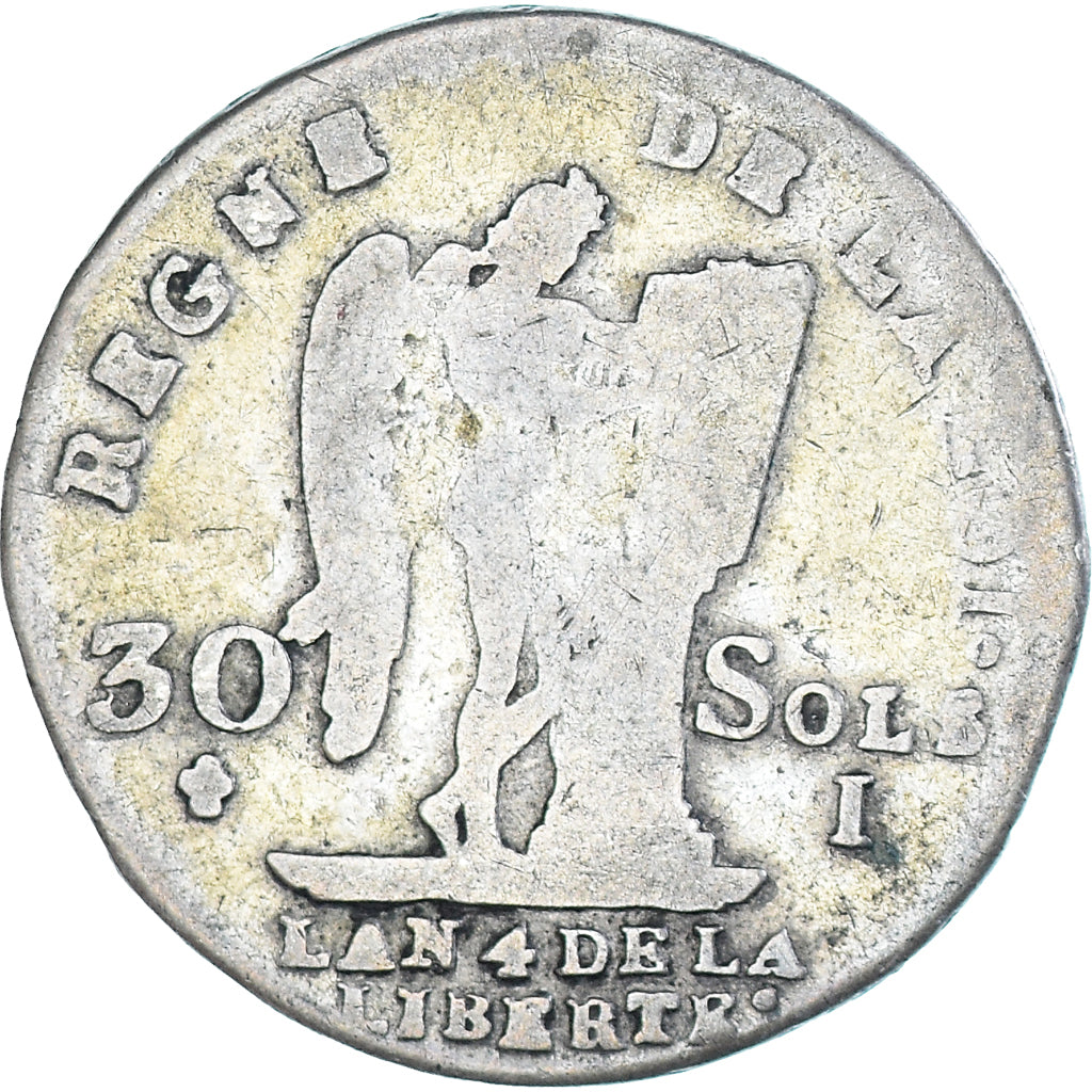 Monnaie, France, Louis XVI, 30 sols françois, 1792 / AN 4, Limoges, B, Argent