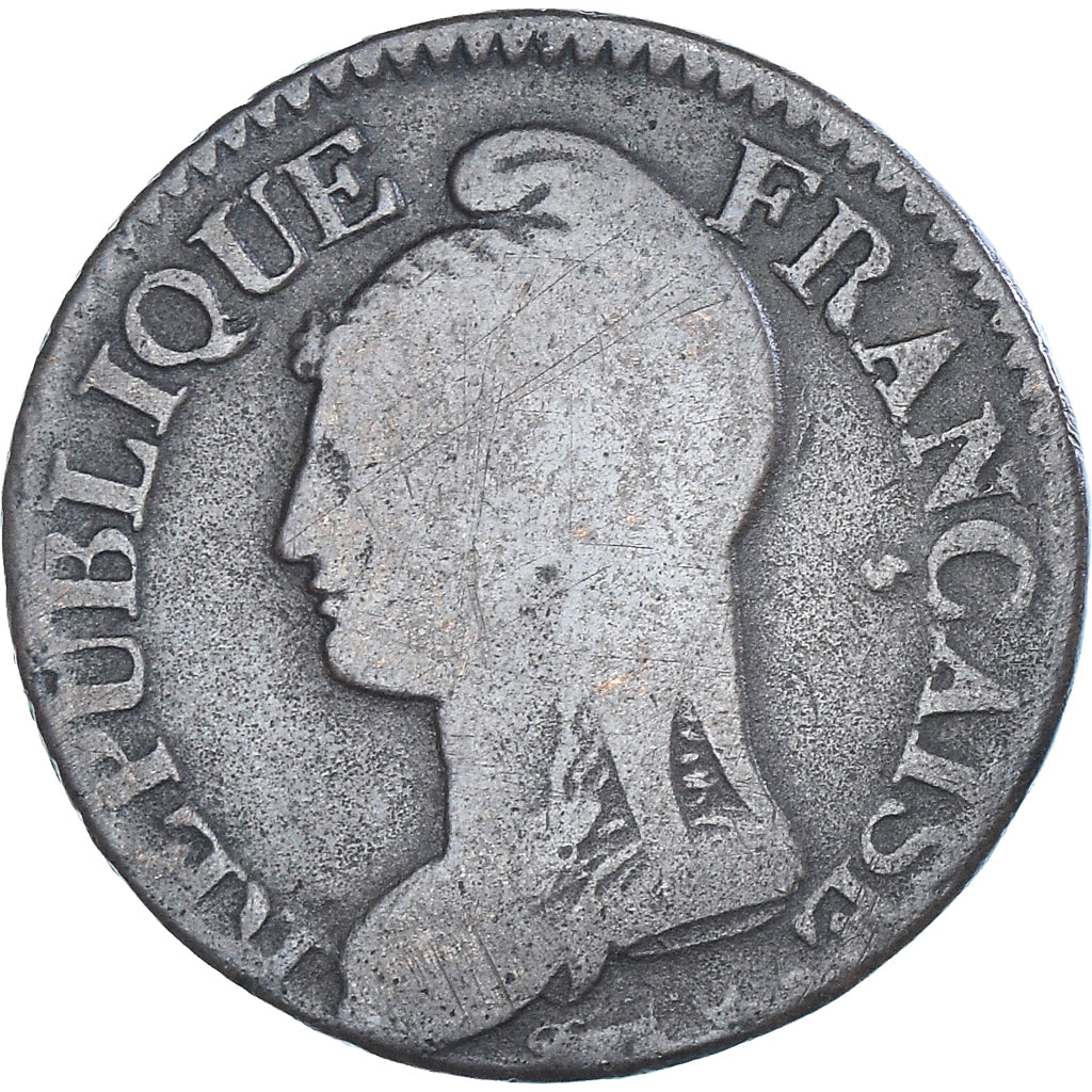 Monnaie, France, Dupré, 5 Centimes, AN 5, Paris, B+, Cuivre, Gadoury:126