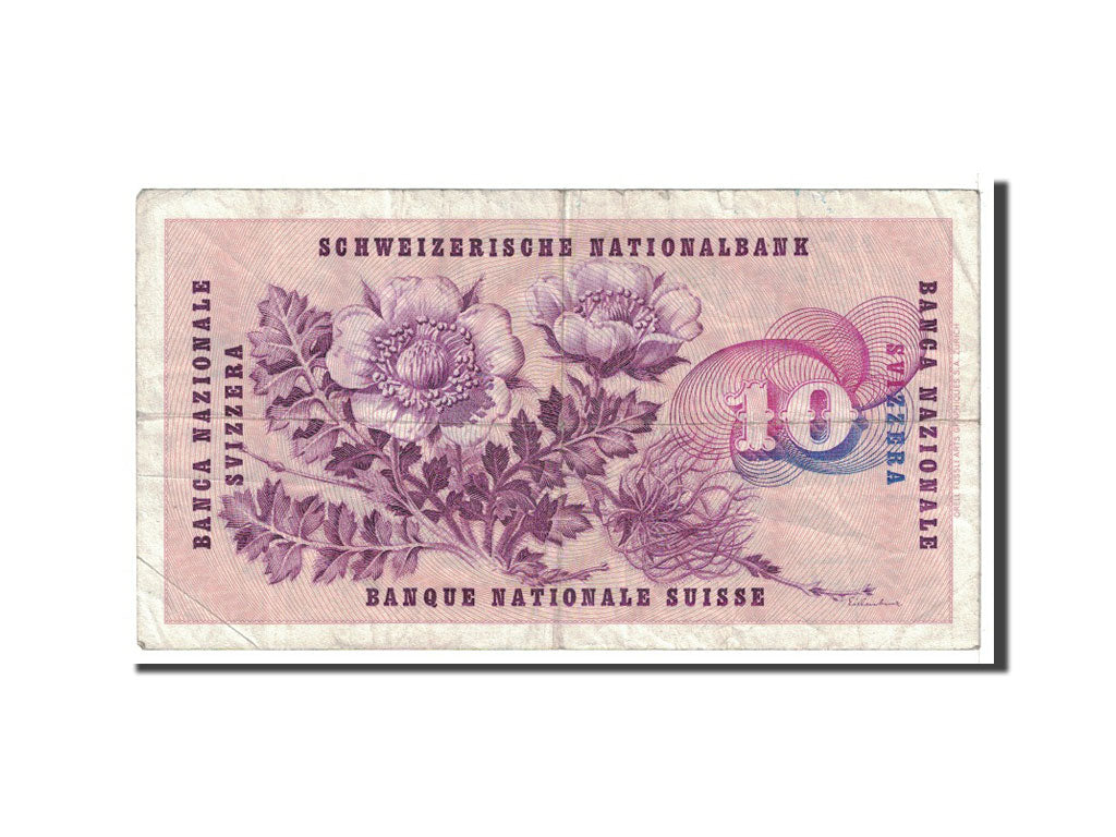 Billet, Suisse, 10 Franken, 1964, 1964-04-02, KM:45i, TB+