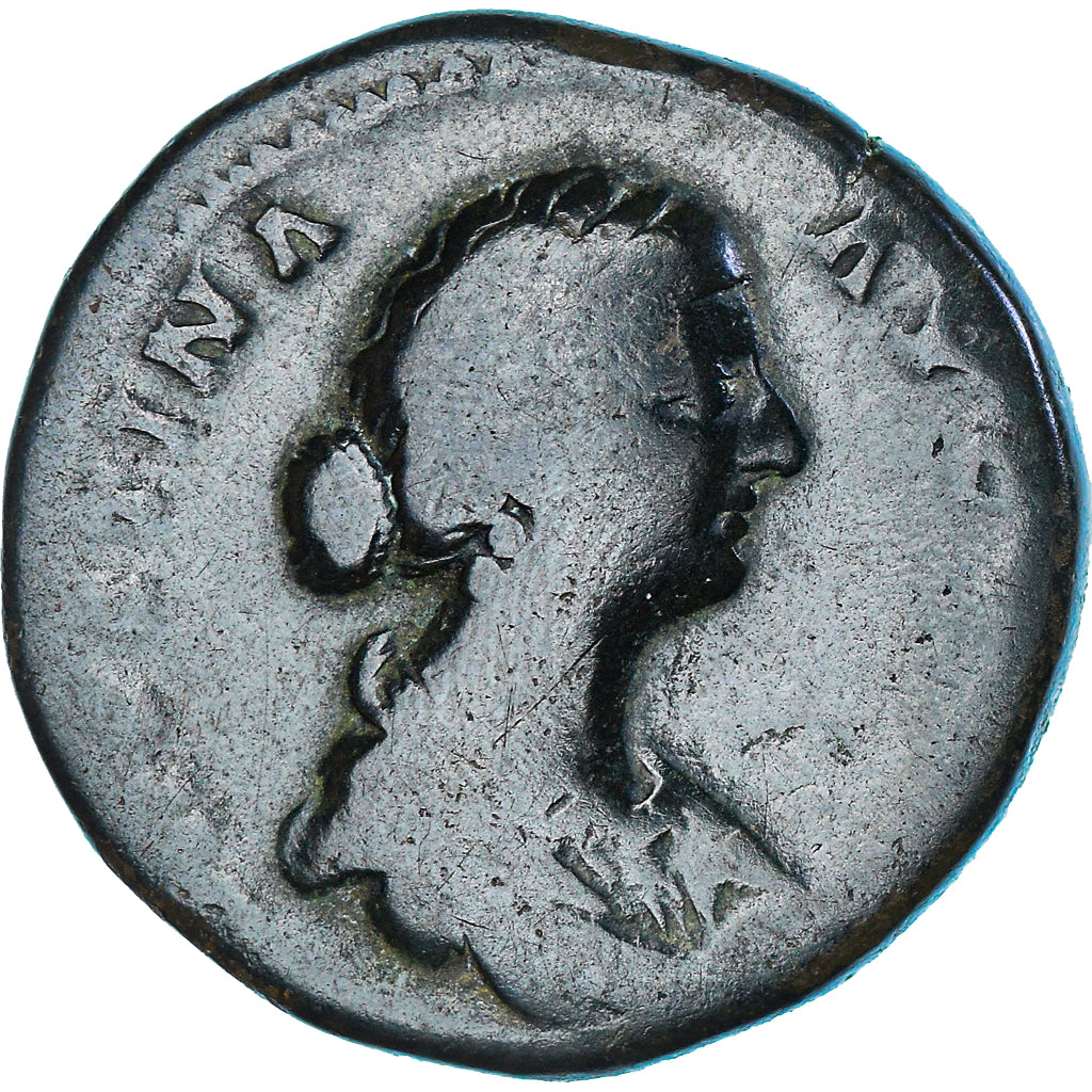Coin, Faustina II, Sestertius, 161-176, Rome, F(12-15), Bronze, RIC:1654