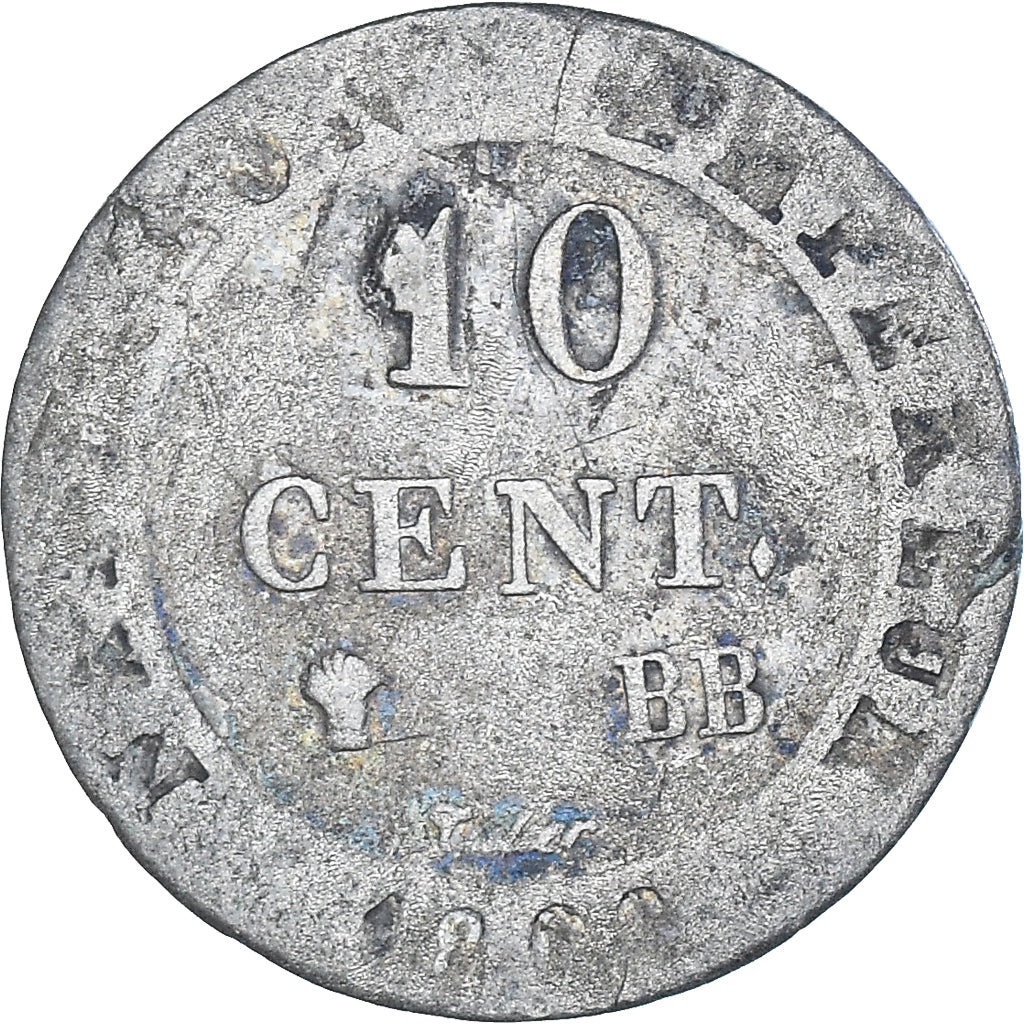 Münze, Frankreich, Napoleon I, 10 Centimes, 1808, Strasbourg, SGE+, Billon