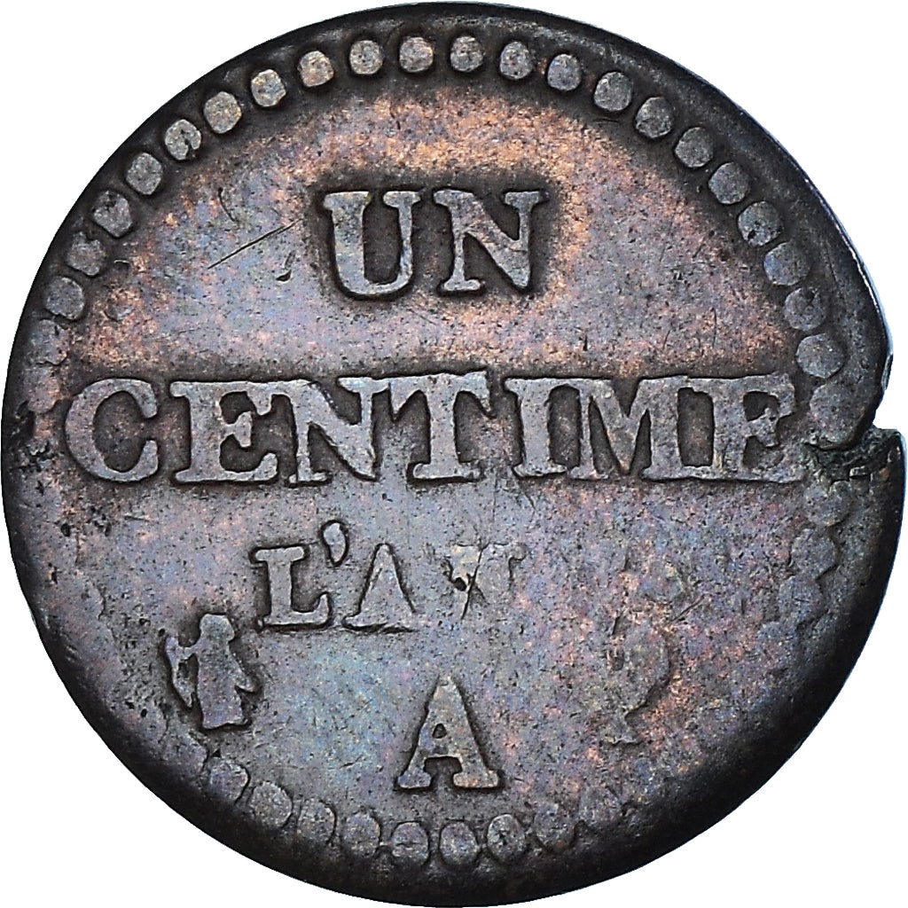 Moneta, Francja, Dupré, 1 Centime, AN 7, Paris, VF(30-35), Brązowy, Gadoury:76