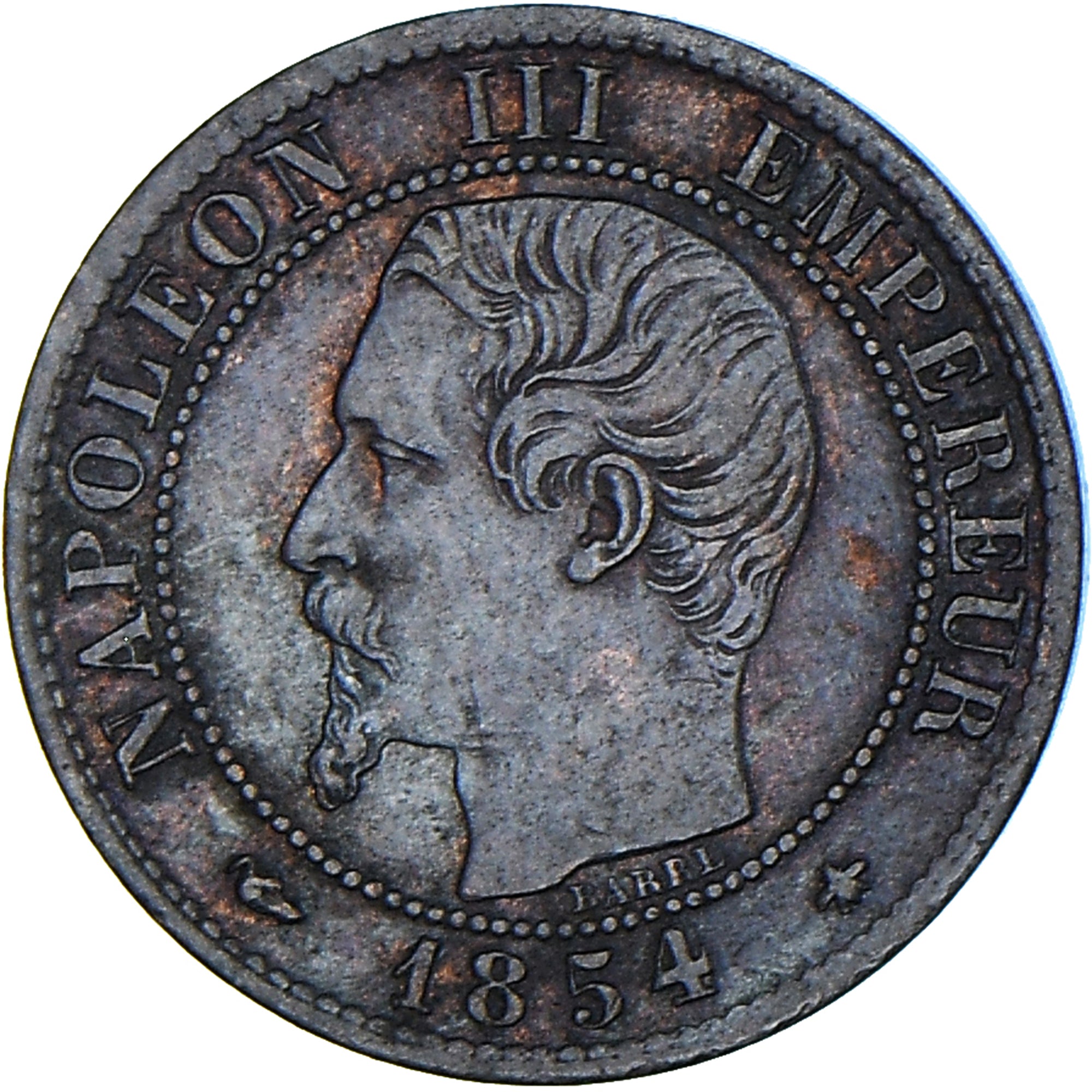 Monnaie, France, Napoleon III, 1 Centime, 1854, Bordeaux, TTB+, Bronze