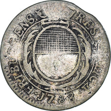 Coin, SWISS CANTONS, FREIBURG, 7 Kreuzer, 1/8 Gulden, 1788, Fribourg, VF(20-25)