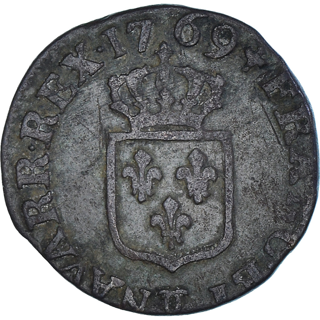 Munten, Frankrijk, Louis XV, 1/2 Sol à la vieille tête, 1769, Besançon, ZG+