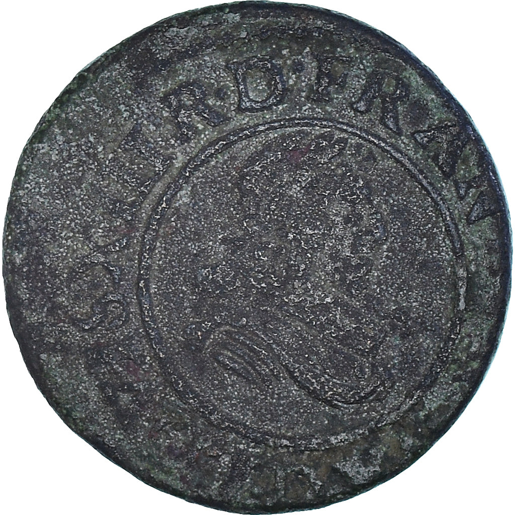 Coin, France, Louis XIII, Double Tournois, 1632, Lyon, F(12-15), Copper