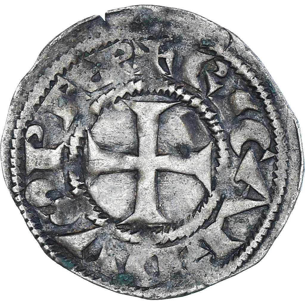 Moneta, Francja, Richard Cœur de Lion, Denier, ND (1189-1199), AU(50-53)