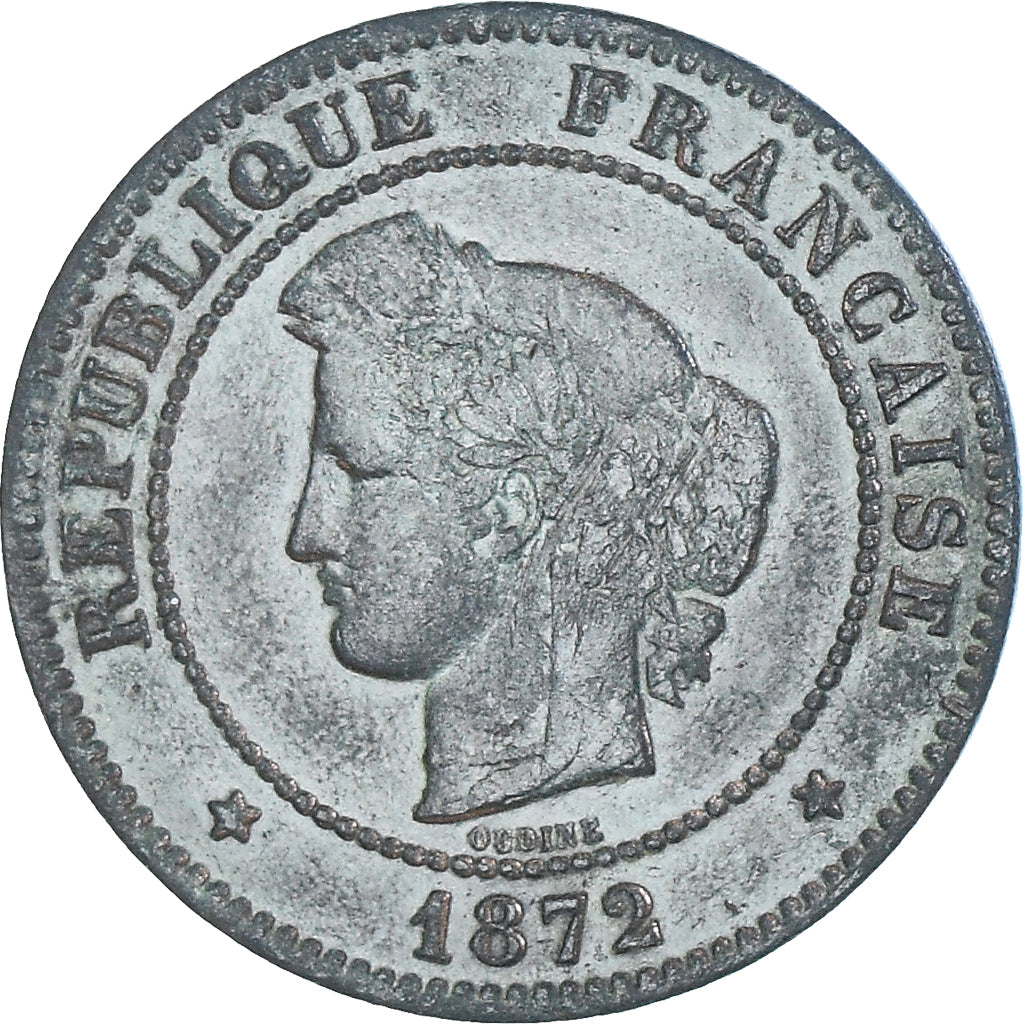Coin, France, Cérès, 5 Centimes, 1872, Paris, Petit A, EF(40-45), Bronze
