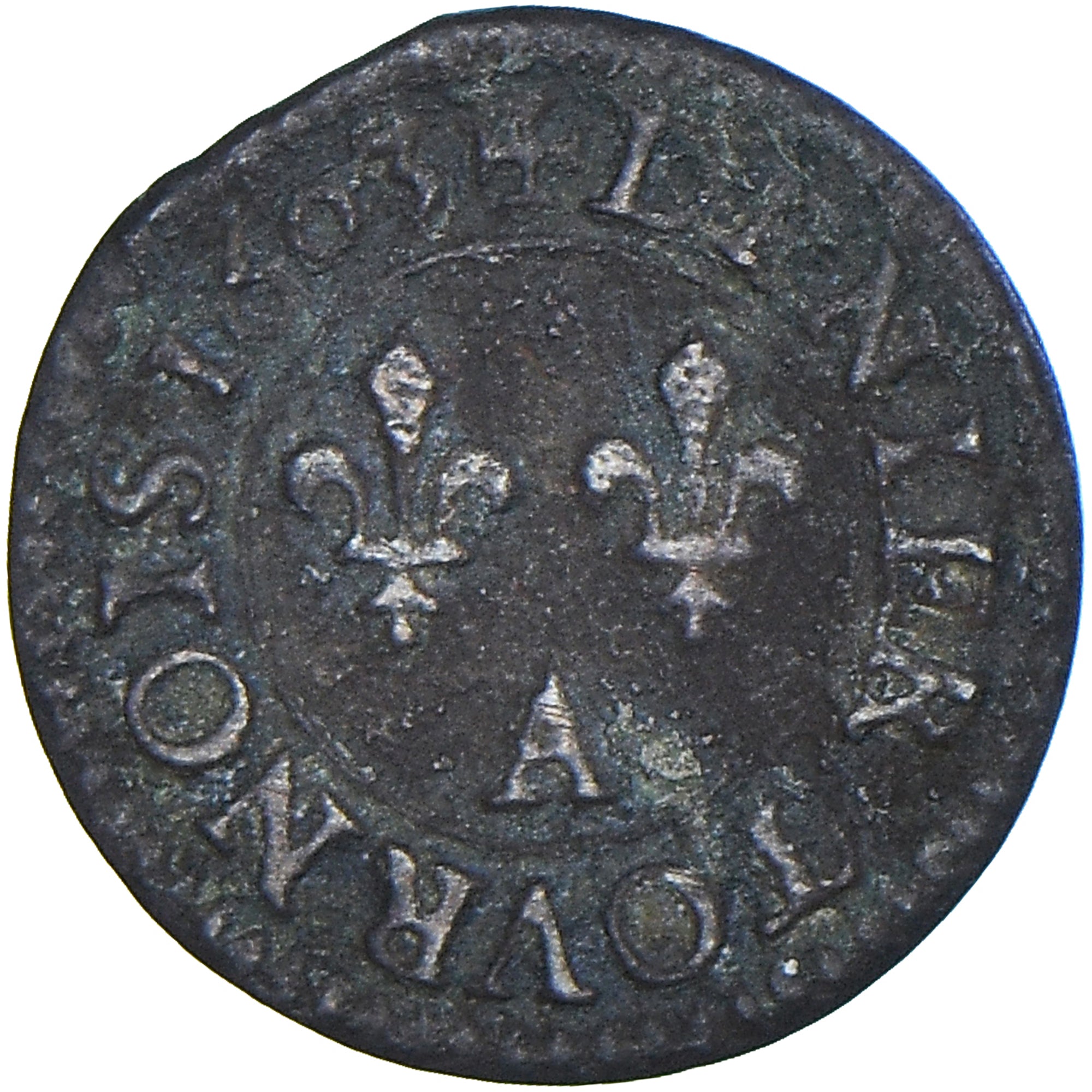 Munten, Frankrijk, Henri IV, Denier Tournois, 1603, Paris, FR, Koper, CGKL:224