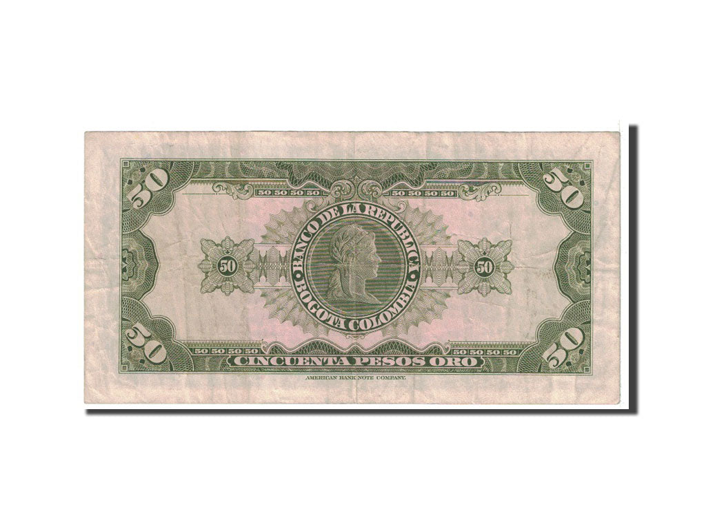 Colombia, 50 Pesos Oro, 1967, 1967-10-12, KM:402b, EF(40-45)