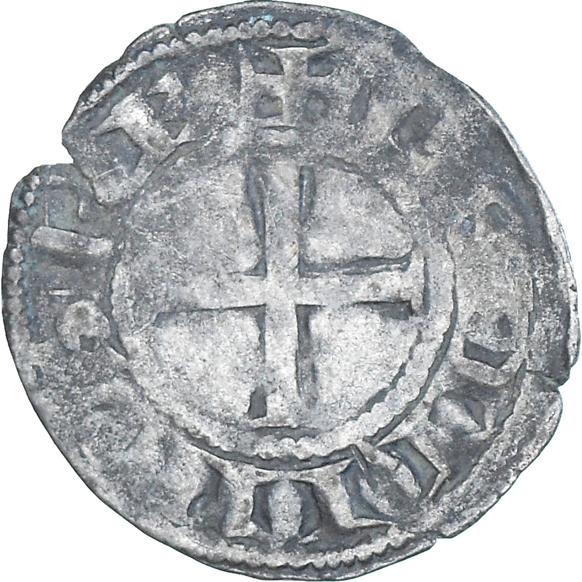 Moneta, Francja, Philip II, Denier, 1180-1223, Saint-Martin de Tours, VF(20-25)