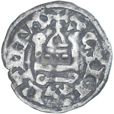 Moneta, Francia, Philip II, Denier, 1180-1223, Saint-Martin de Tours, MB+