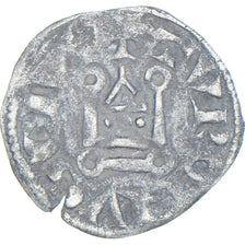 Moneta, Francia, Louis VIII-IX, Denier Tournois, 1223-1244, MB+, Biglione