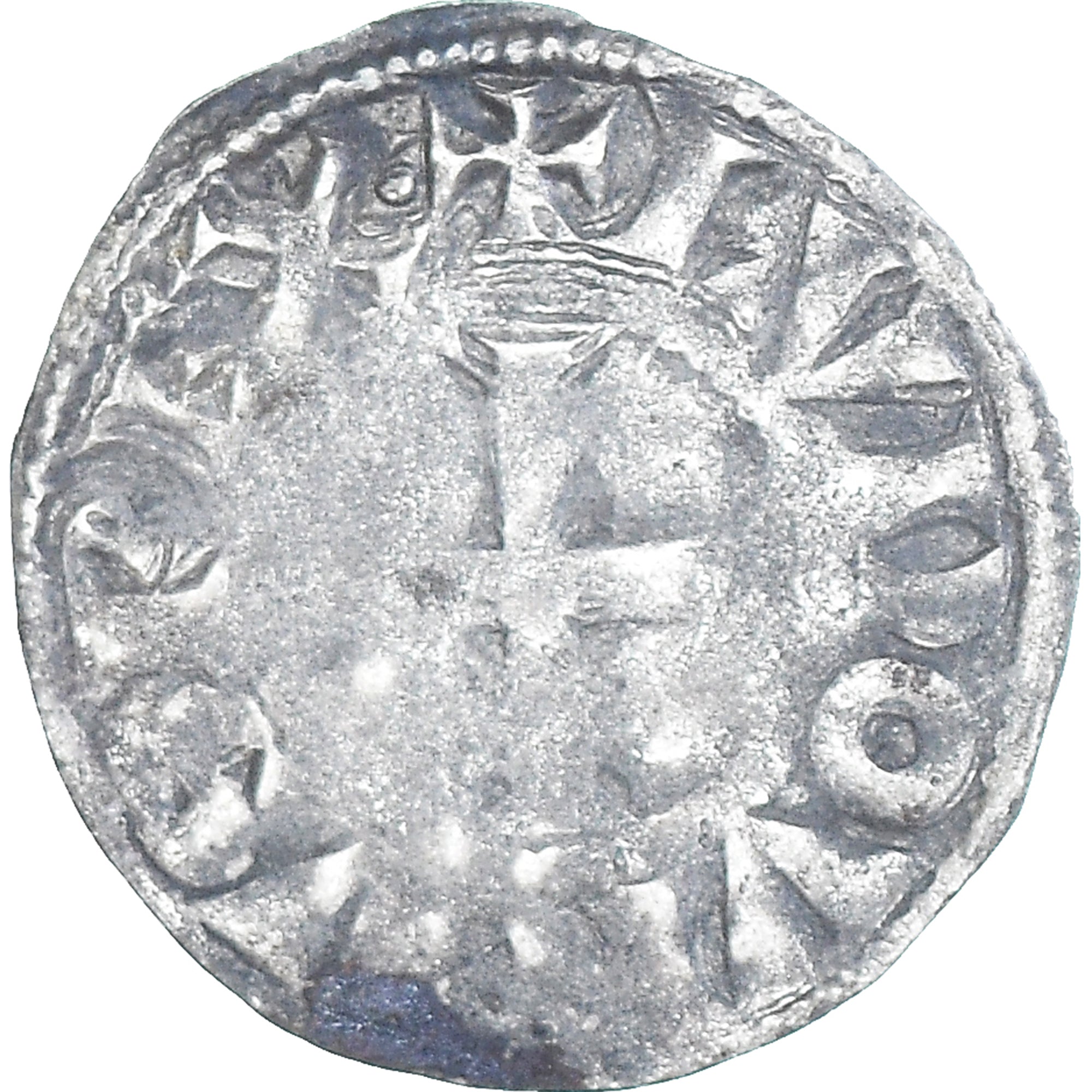 Moneta, Francia, Louis VIII-IX, Denier Tournois, 1223-1244, MB, Biglione