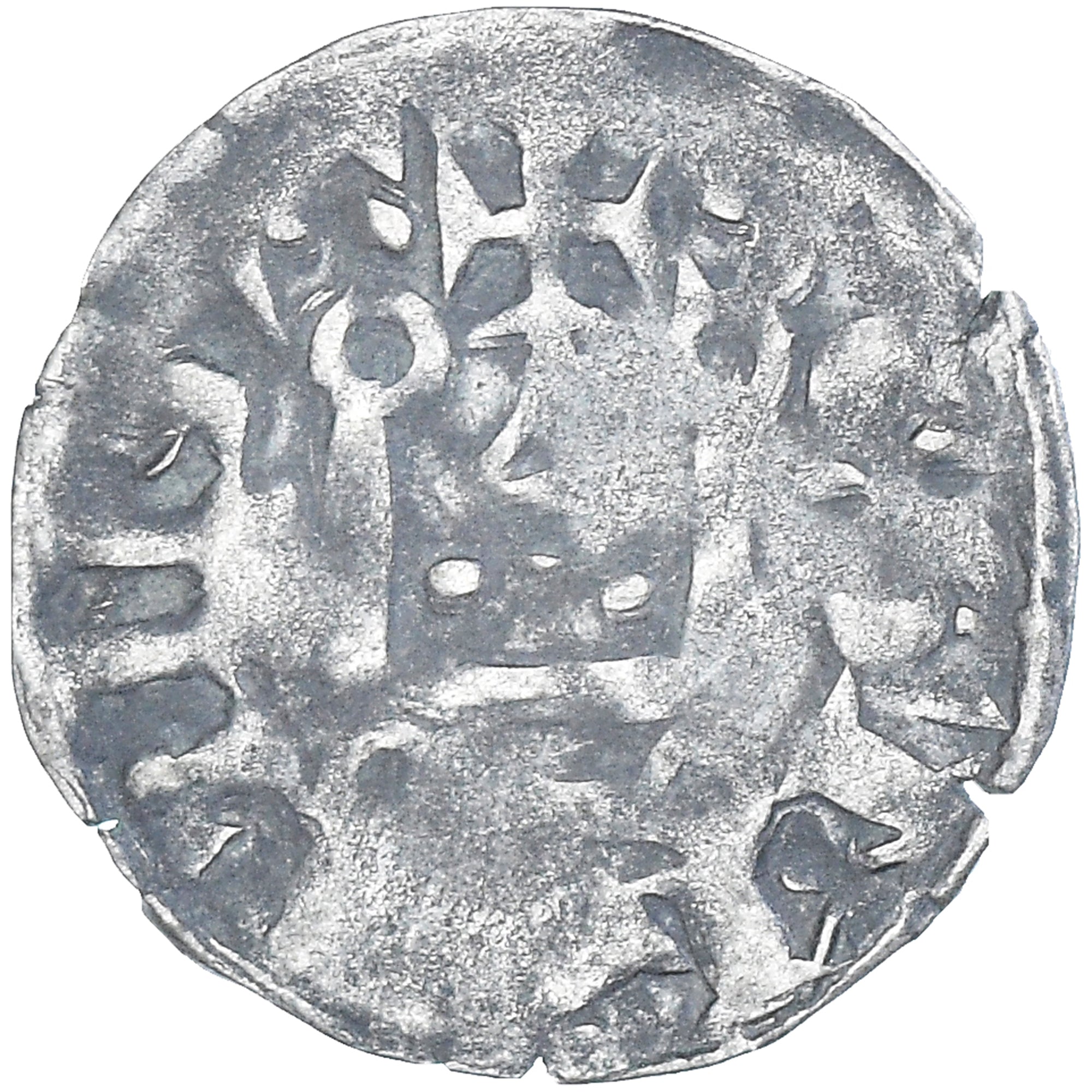 Moneda, Francia, Philip II, Denier Tournois, 1180-1223, Saint-Martin de Tours