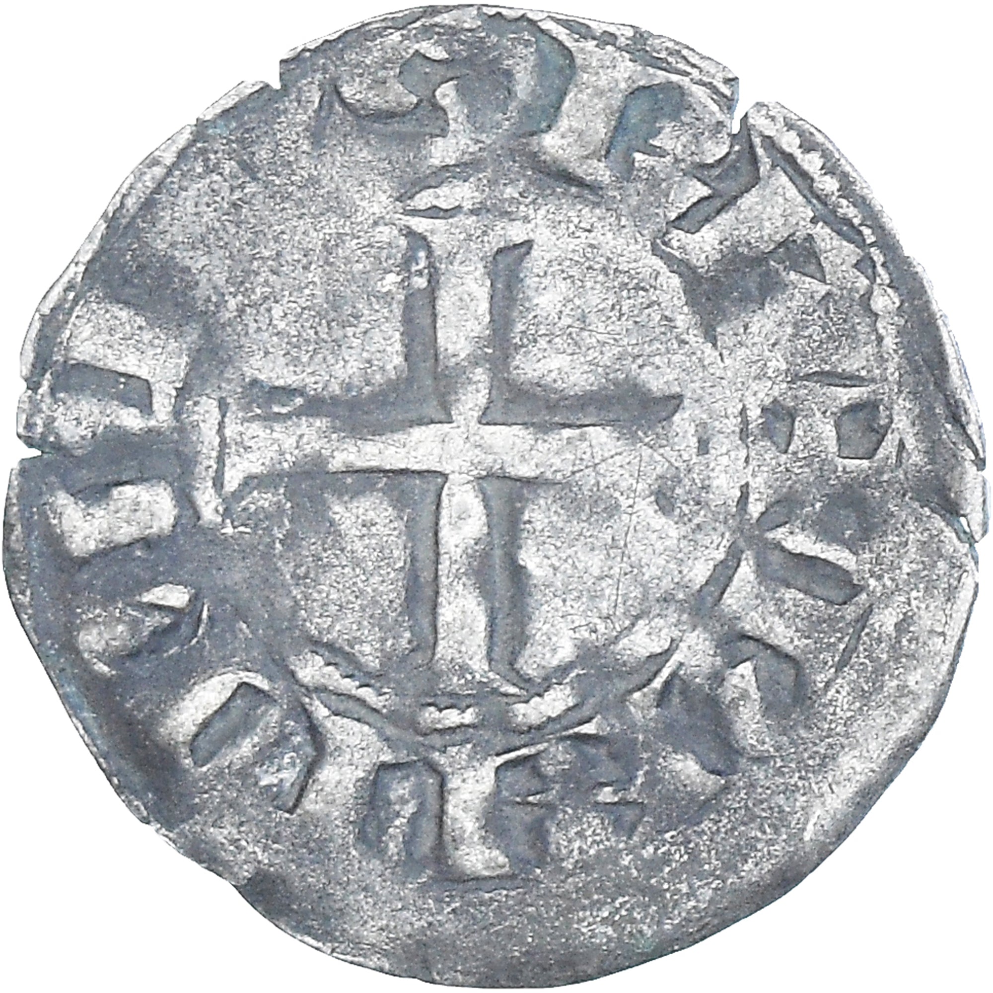 Moneda, Francia, Philip II, Denier Tournois, 1180-1223, Saint-Martin de Tours