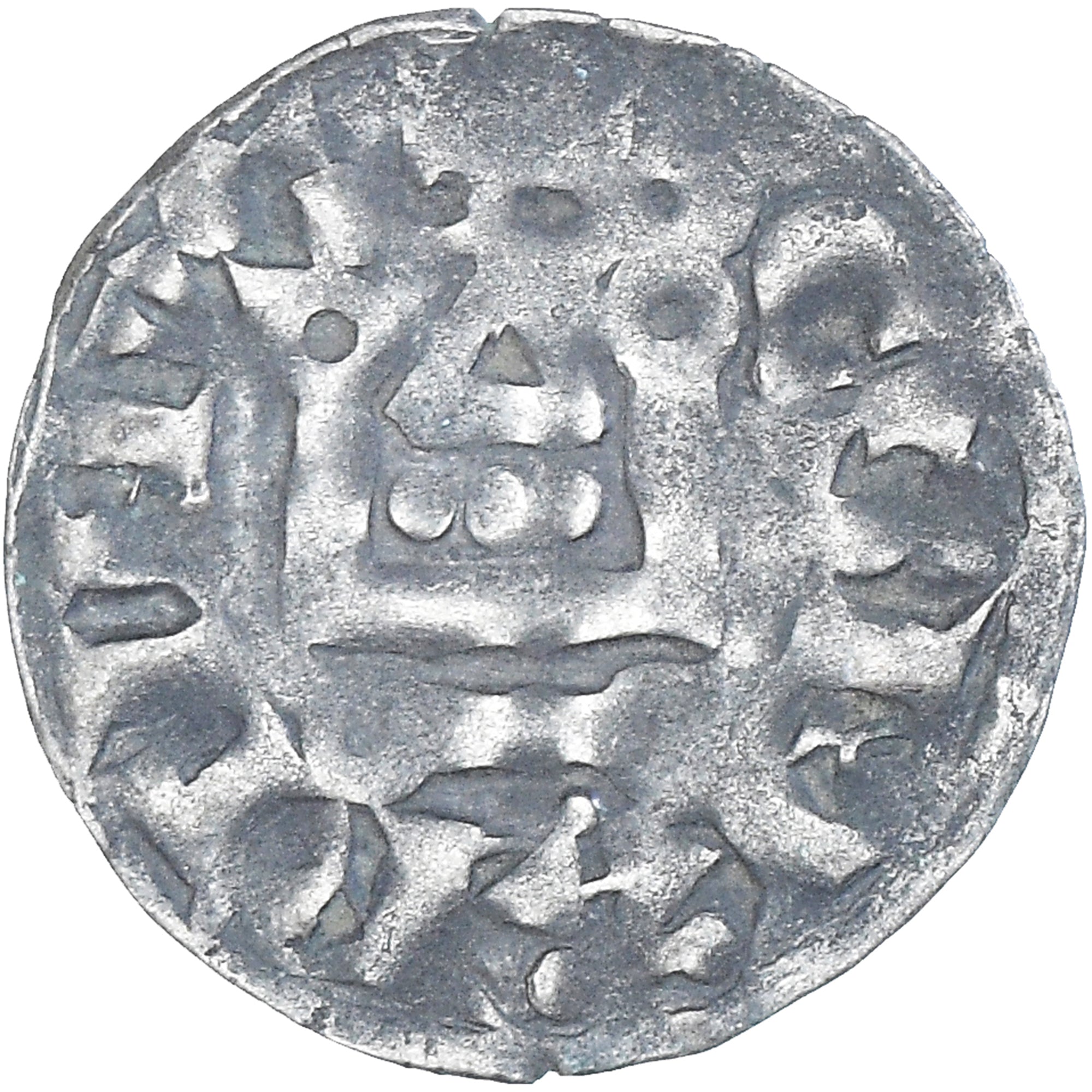 Moneda, Francia, Philip II, Denier Tournois, 1180-1223, Saint-Martin de Tours
