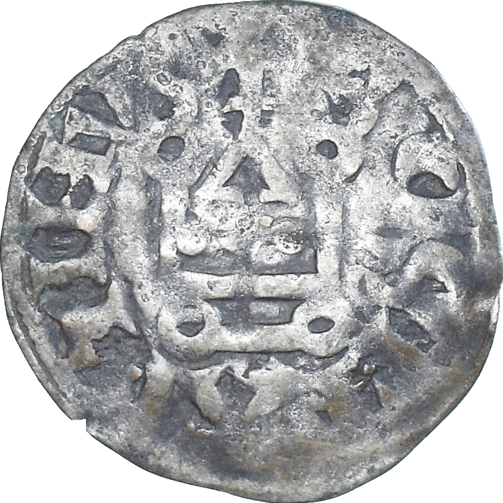 Moneda, Francia, Philip II, Denier Tournois, 1180-1223, Saint-Martin de Tours