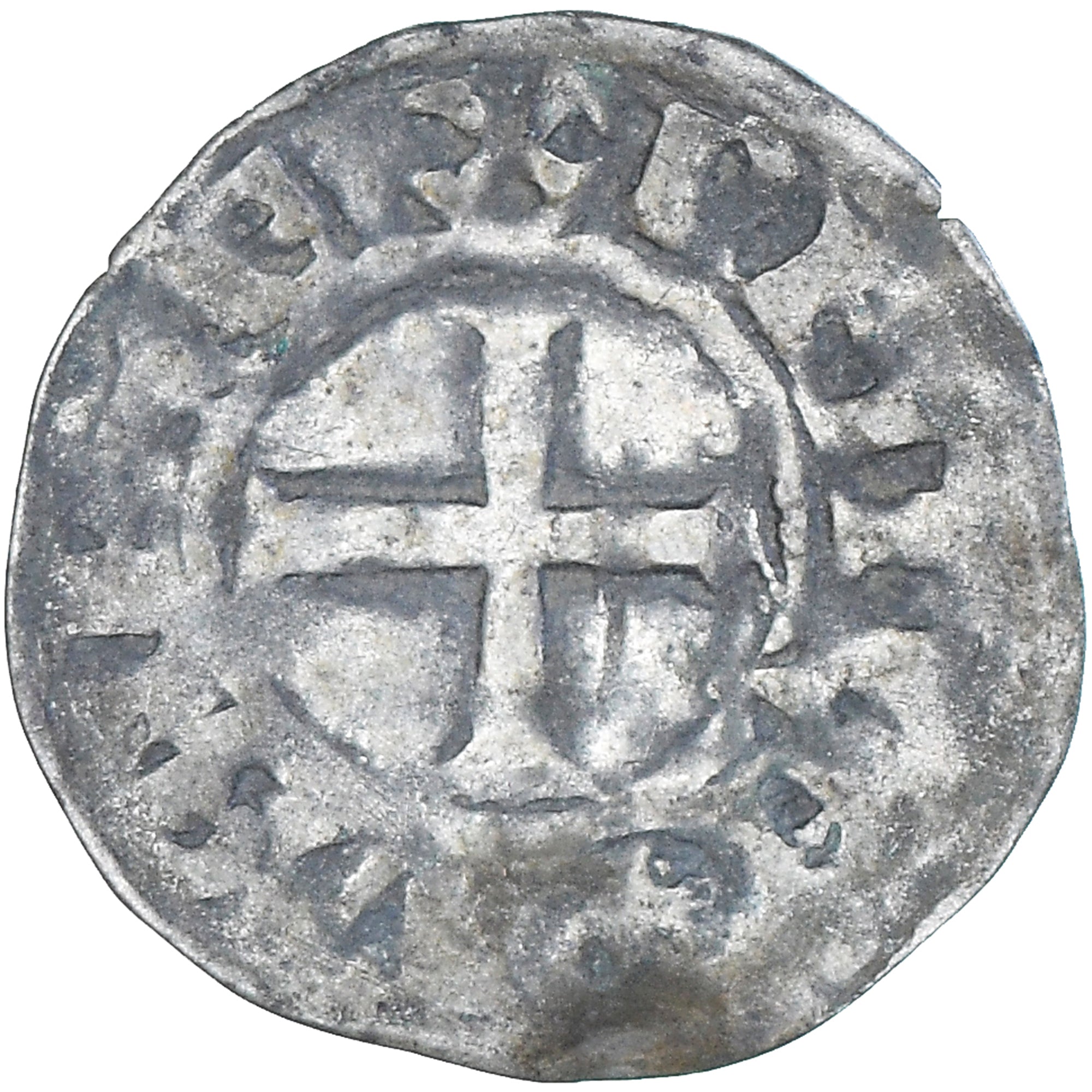 Moneda, Francia, Philip II, Denier Tournois, 1180-1223, Saint-Martin de Tours