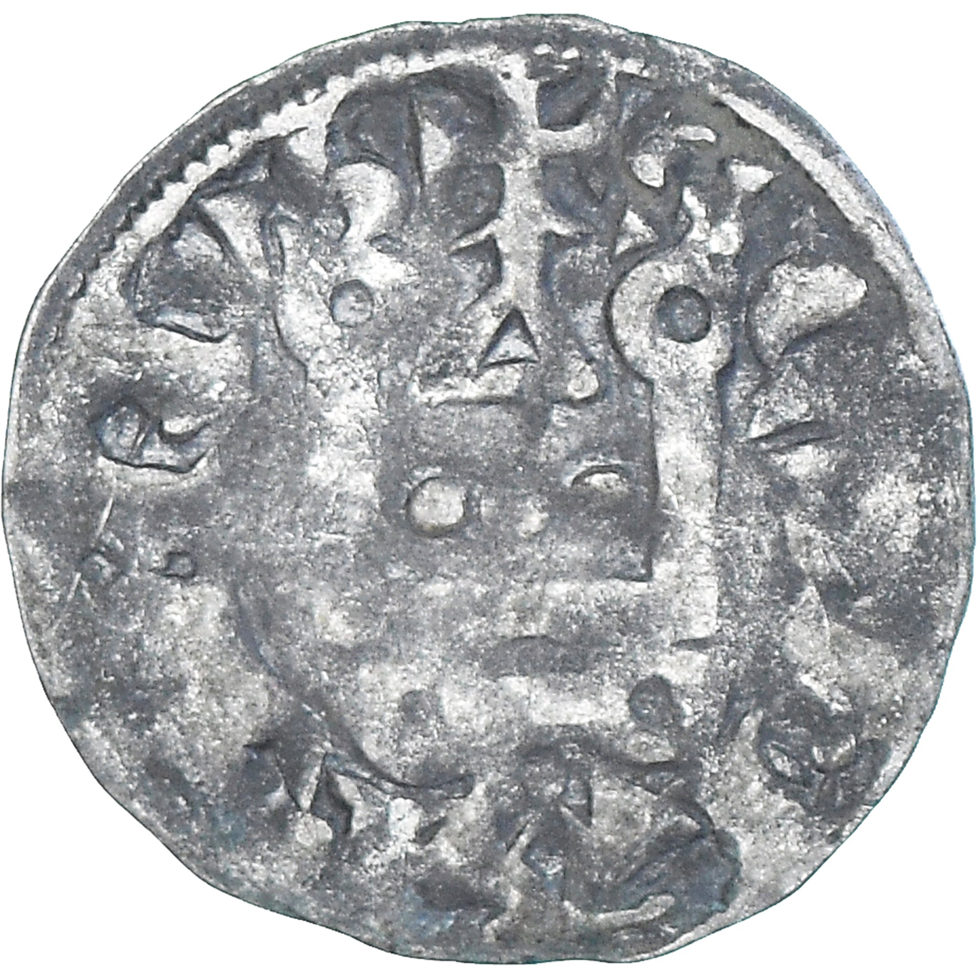 Moneda, Francia, Philip II, Denier Tournois, 1180-1223, Saint-Martin de Tours