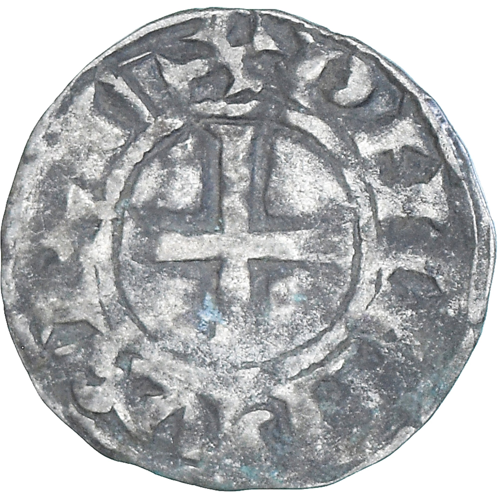 Moneda, Francia, Philip II, Denier Tournois, 1180-1223, Saint-Martin de Tours