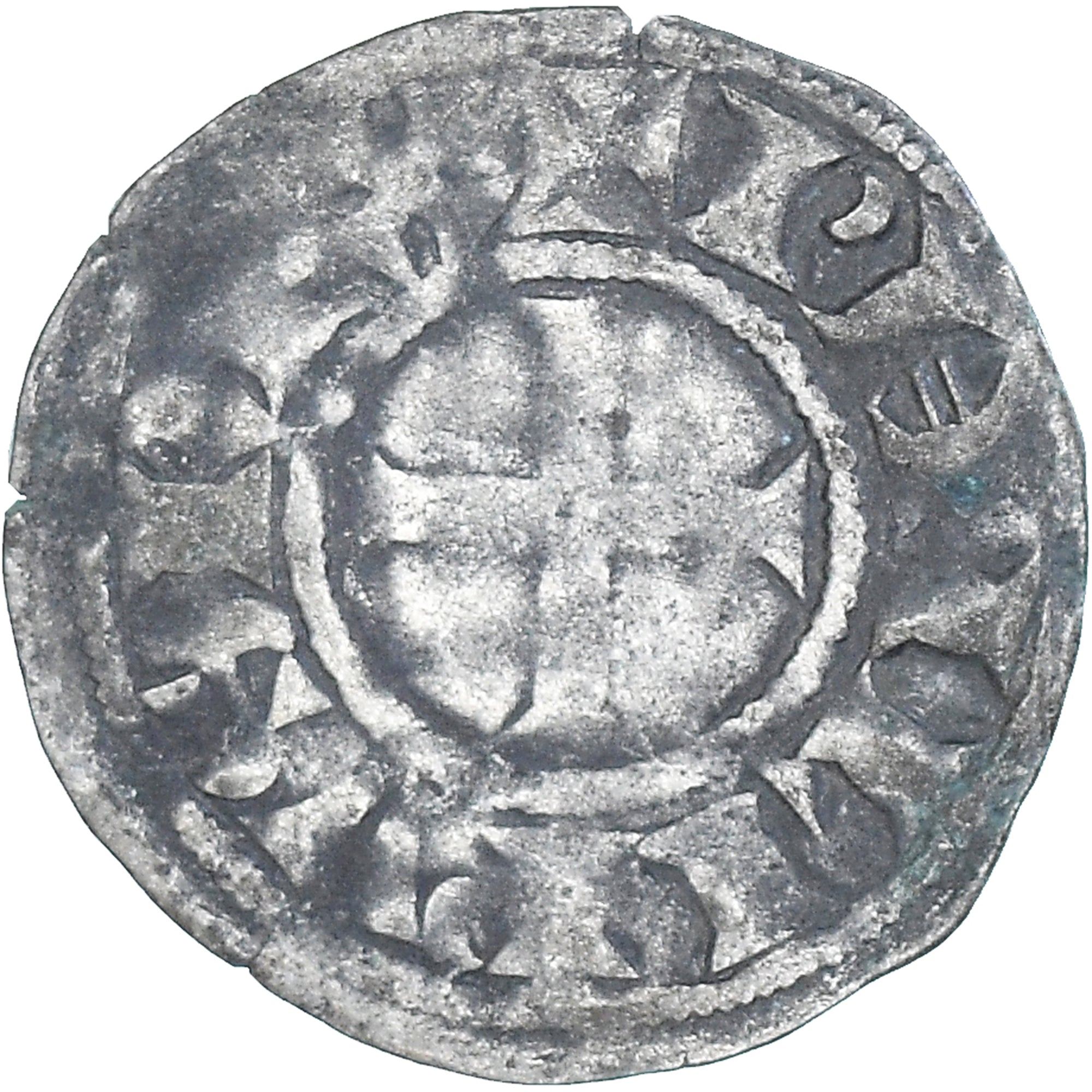 Moneda, Francia, Philip II, Denier Tournois, 1180-1223, Saint-Martin de Tours
