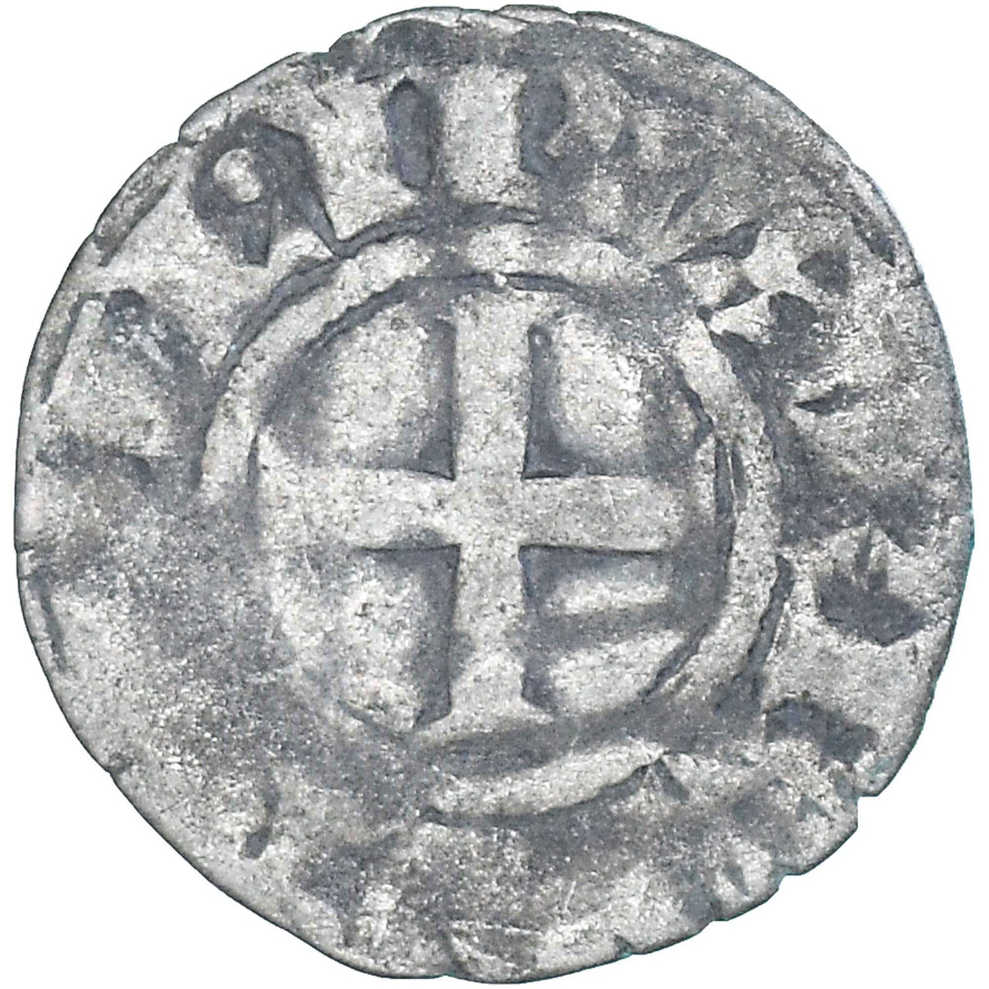 Moneda, Francia, Philip II, Denier Tournois, 1180-1223, Saint-Martin de Tours