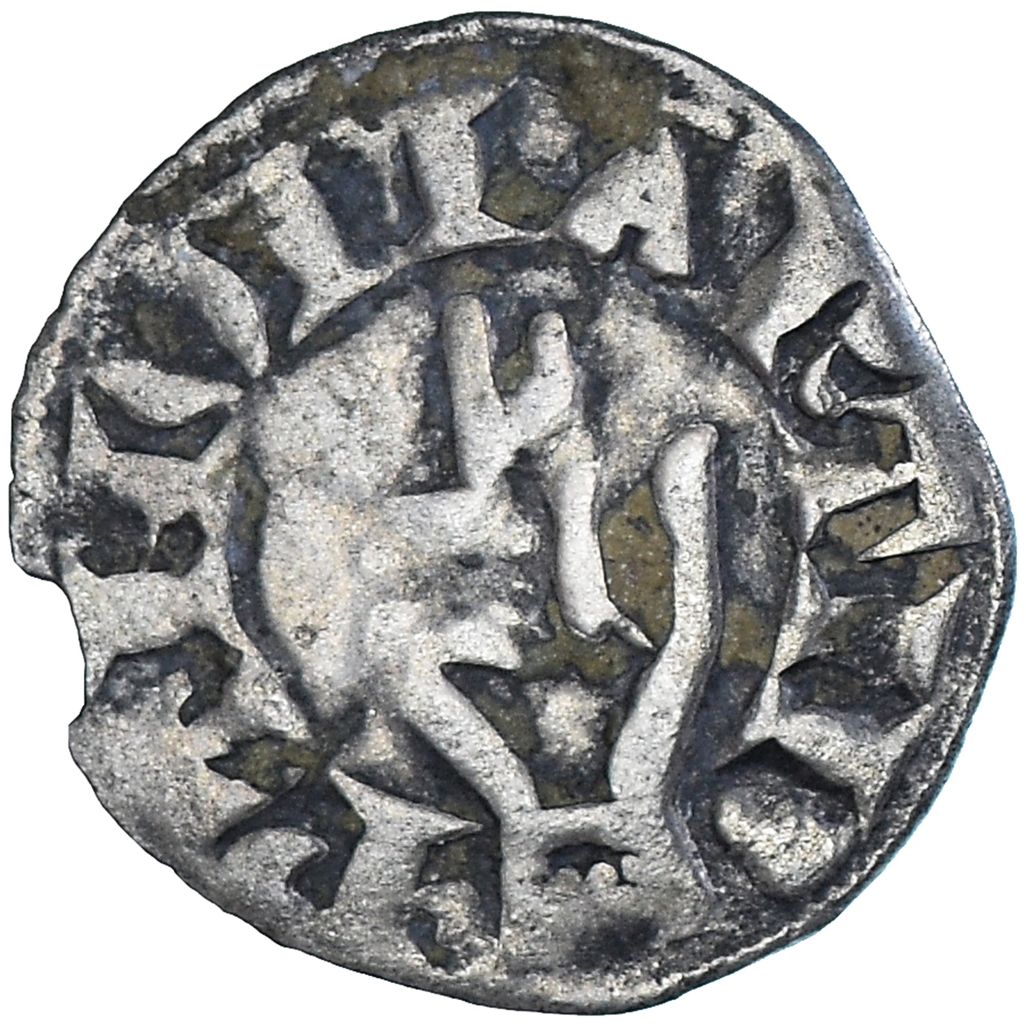 Moneta, Francia, Archevêché de Besançon, Denier PTHOMARTIR, 1240-1310