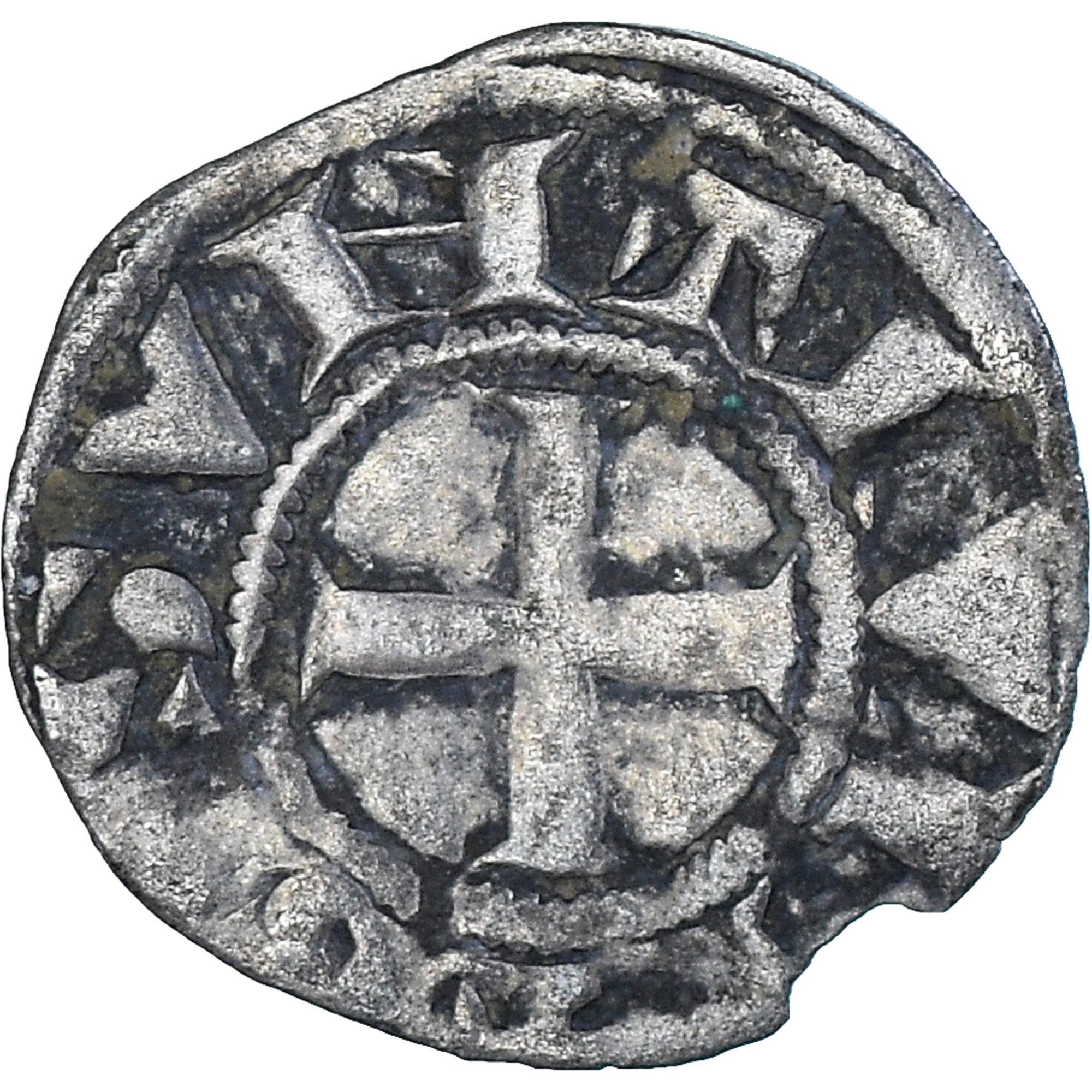 Moneta, Francia, Archevêché de Besançon, Denier PTHOMARTIR, 1240-1310