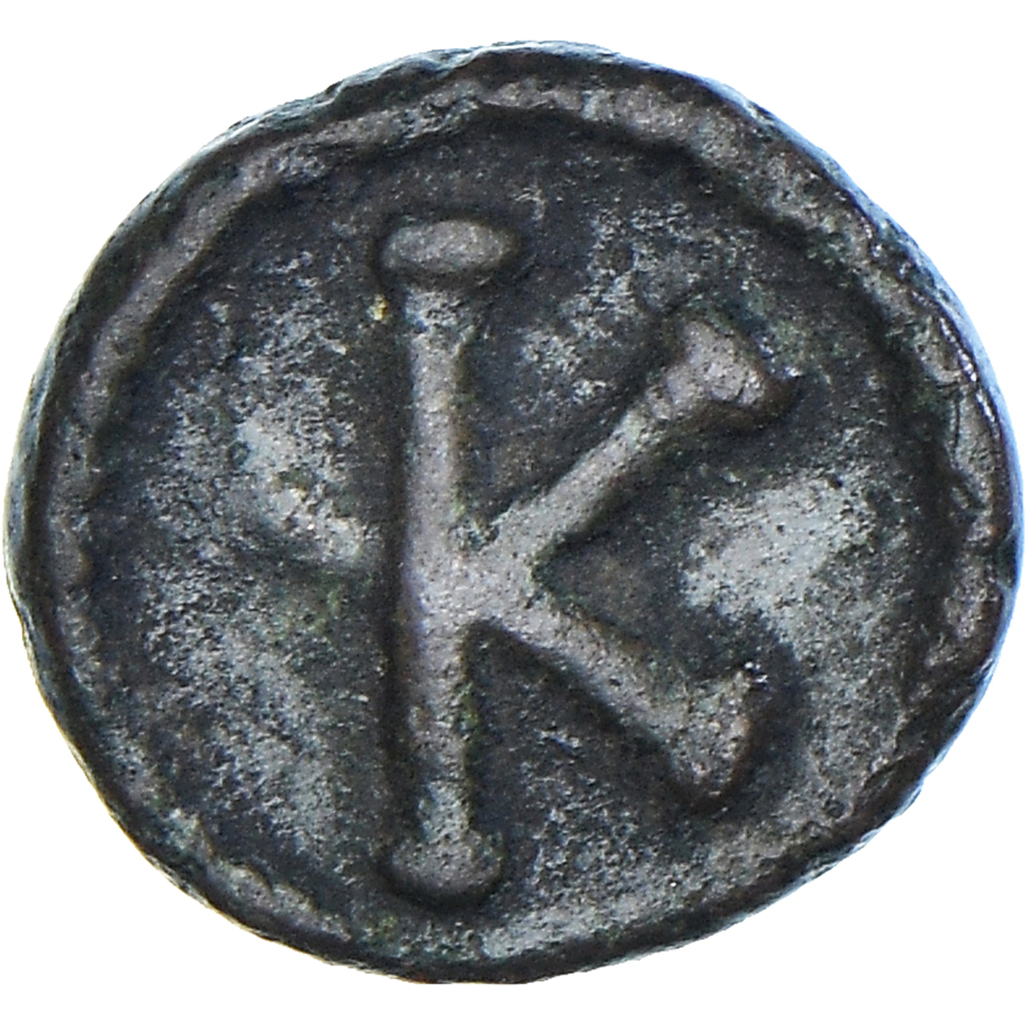 Coin, Justin I, Half Follis, 518-527, VF(20-25), Bronze