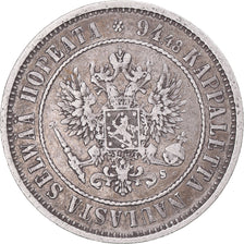Coin, Finland, Alexander II, Markka, 1874, Helsinki, EF(40-45), Silver, KM:3.2