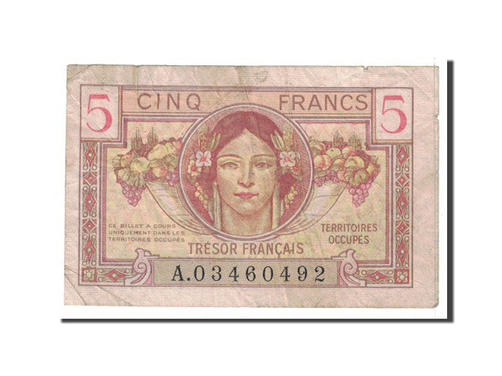 Banknote, France, 5 Francs, 1947, Undated, VF(30-35), Fayette:VF 29.1, KM:M6a
