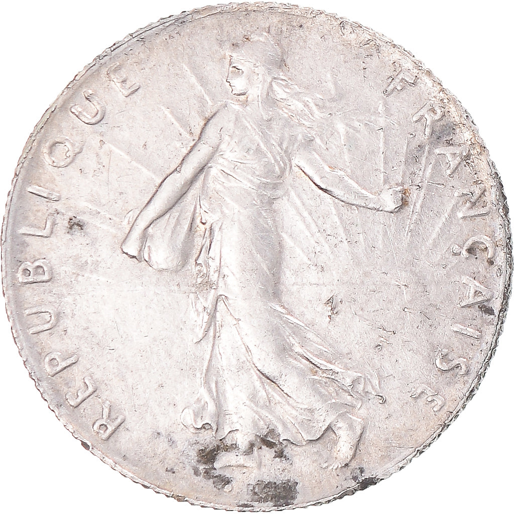 Munten, Frankrijk, Semeuse, 50 Centimes, 1914, Paris, ZF+, Zilver, Gadoury:420