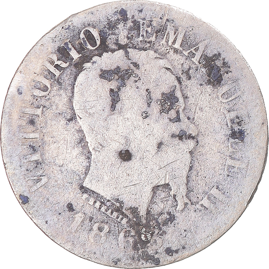 Münze, Italien, Vittorio Emanuele II, 50 Centesimi, 1863, SGE, Silber